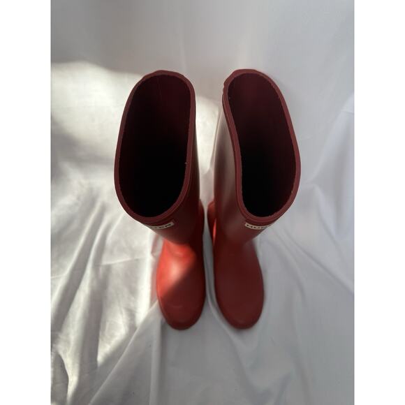 Hunter Original Tall Women's Rain Boots Matte Red Buckle US 5 EU 36 - Picture 8 of 8